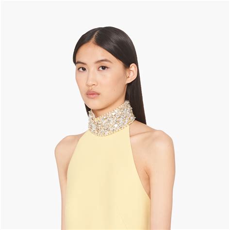 miu miu halter top|Cream Embellished Cady Halter Top .